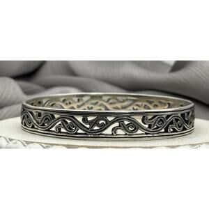Retired James Avery 925 Entitled Apollonia Bangle Bracelet 30.51G / 7.5in /10mm